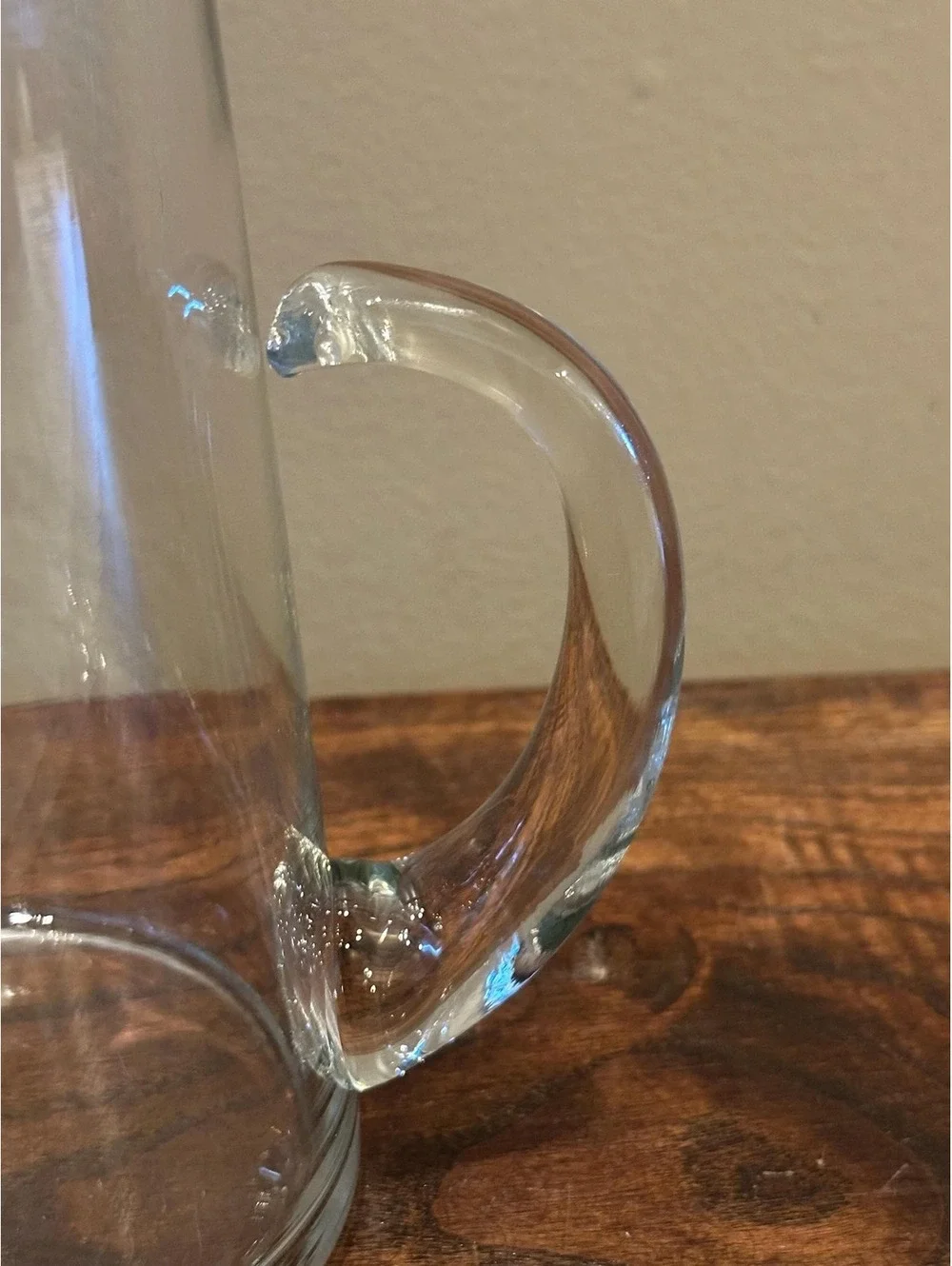 Vintage Libbey Glass Pitcher and Set of 4 Stemless Wine Glasses
